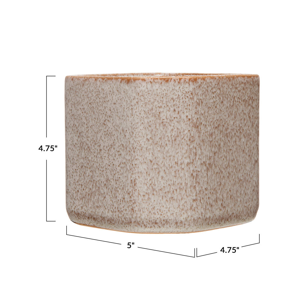 Rd Stoneware Flower by Creative Co-op