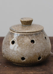 Rd Stoneware Garlic Jar by Creative Co-op
