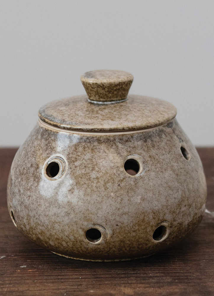 Rd Stoneware Garlic Jar by Creative Co-op