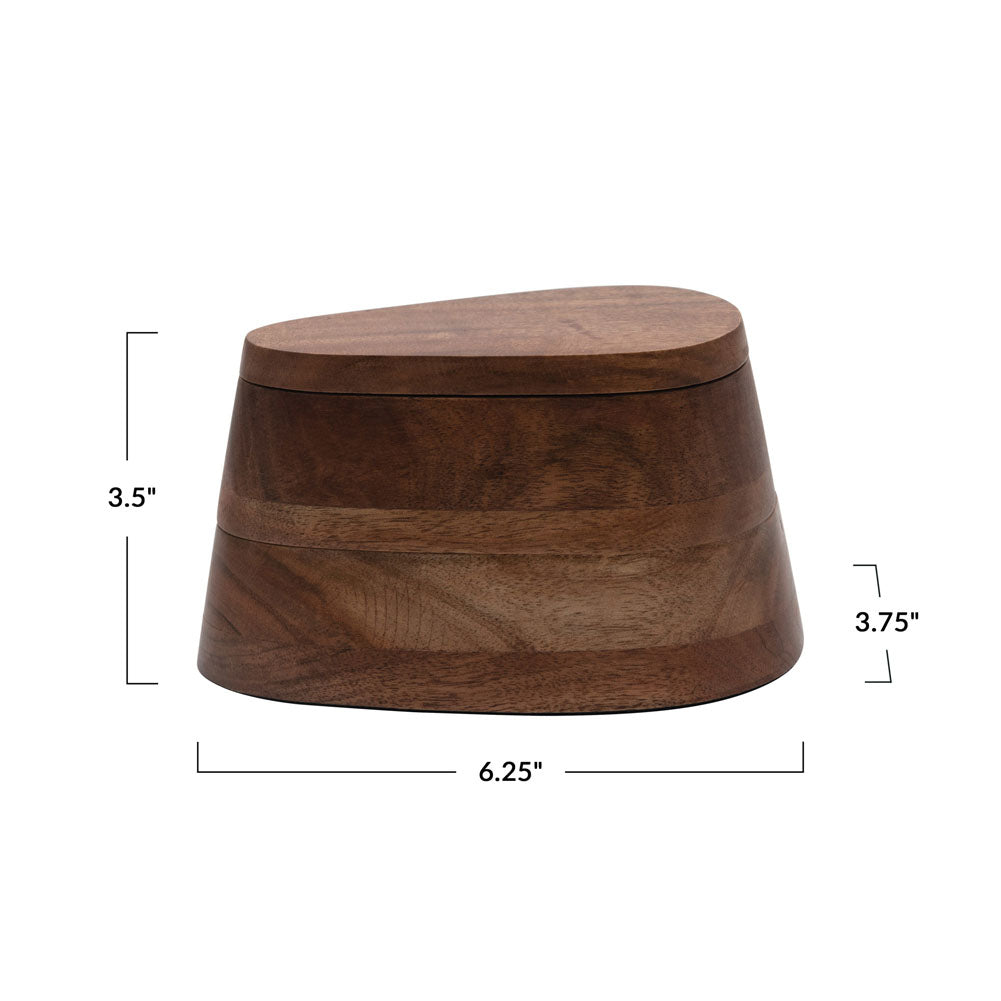Acacia Wood Salt and Pepper Dish by Creative Co-op