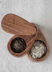 Acacia Wood Salt and Pepper Dish by Creative Co-op