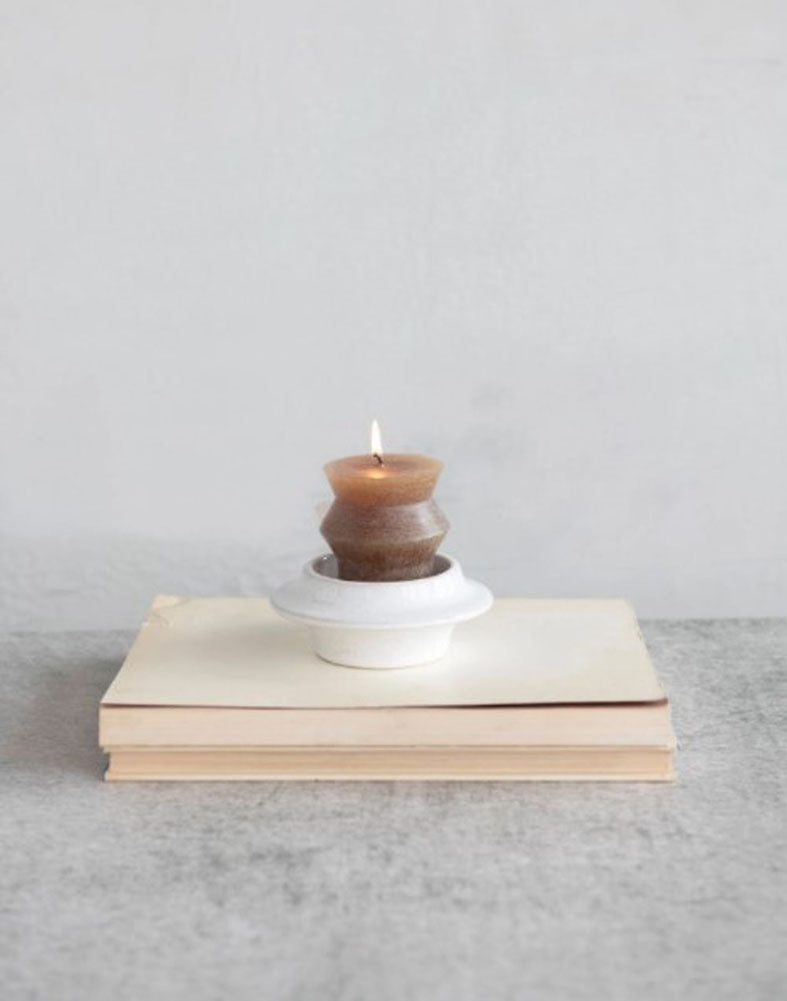 Stoneware Tea Light Holder by Creative Co-op