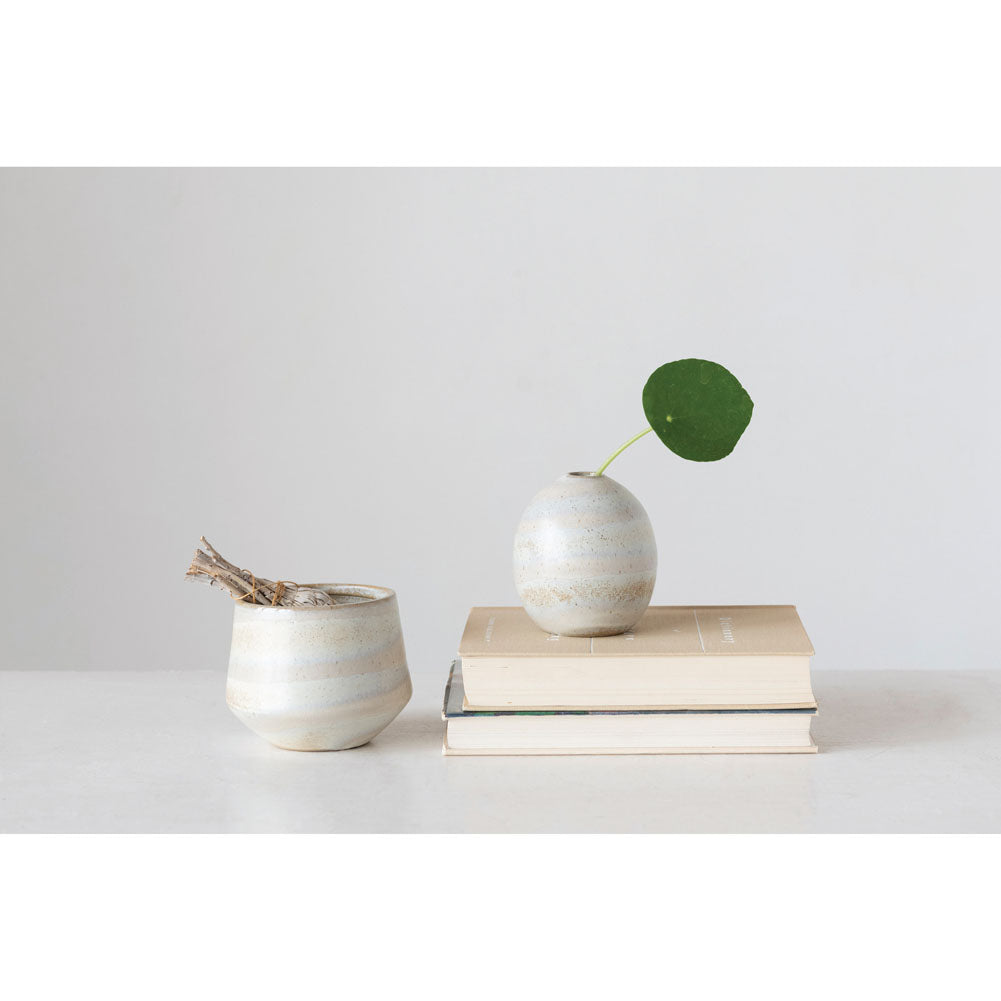 Rd Stoneware Vase by Creative Co-op