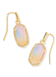 Lee Drop Earring Gld Pnk Watercolor Drusy by Kendra Scott