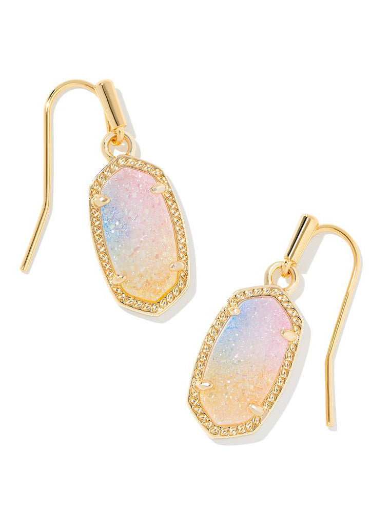 Lee Drop Earring Gld Pnk Watercolor Drusy by Kendra Scott