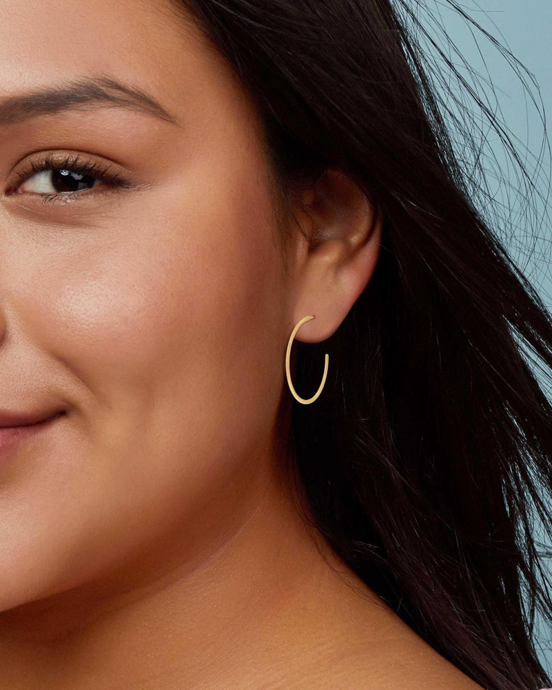 Keeley Sm Hoop Earring Gold by Kendra Scott