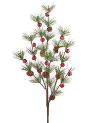 Iced Pine and Bell Spray by Raz Imports