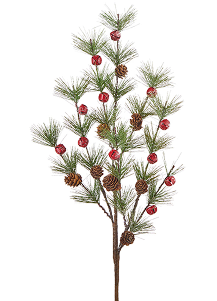 Iced Pine and Bell Spray by Raz Imports