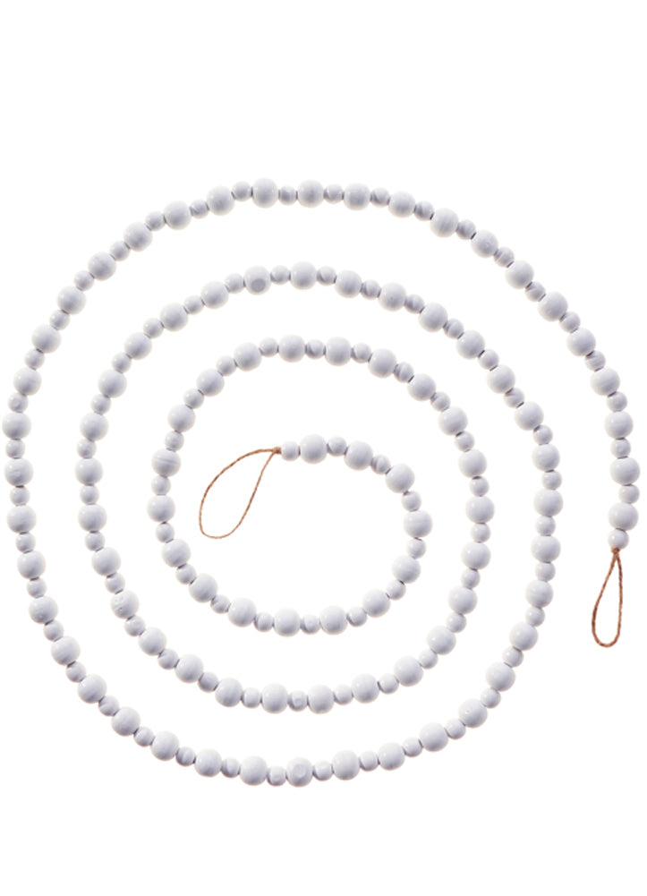 White Bead Garland by Raz Imports