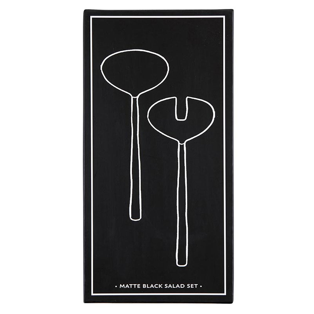 Matte Black Salad Set by Santa Barbara