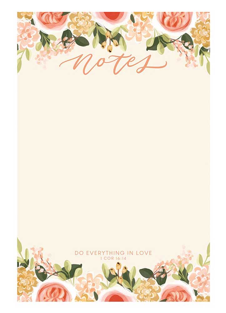 Loveall Notepad 1 Cor 16:14 by Faith Works