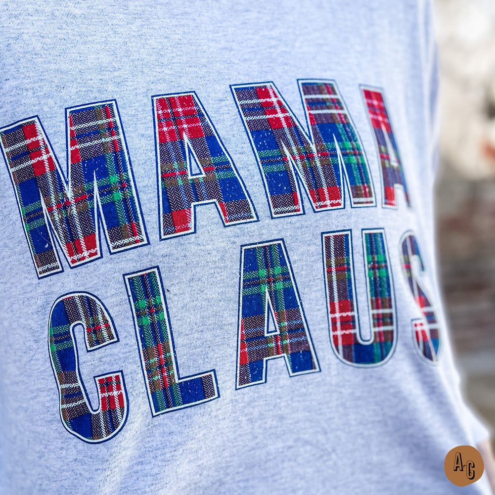 Mama Clause Tee in Grey by Al + Gray