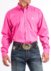 L/S Pinpoint Shirt in Pink by Cinch