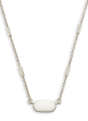 Fern Necklace Bright Silver Metal by Kendra Scott