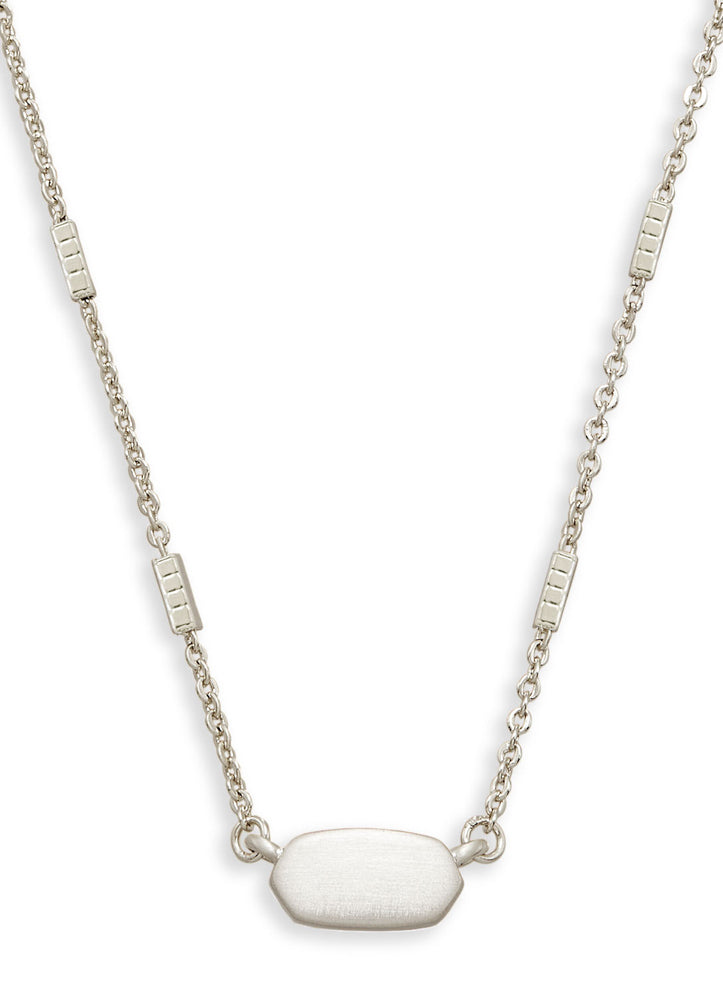 Fern Necklace Bright Silver Metal by Kendra Scott