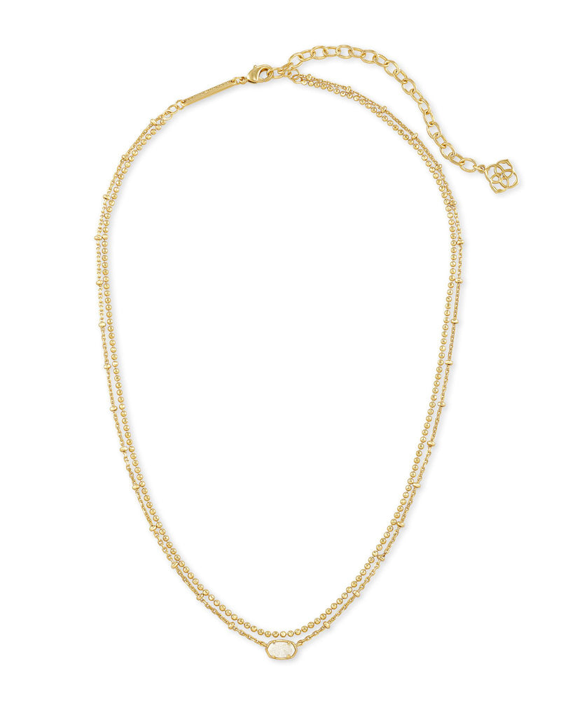Emilie Multi Strand Neck Gld Irid Drusy by Kendra Scott