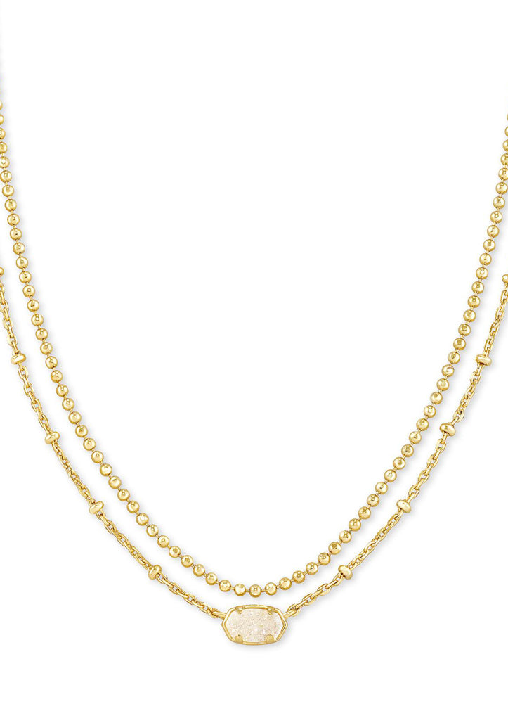 Emilie Multi Strand Neck Gld Irid Drusy by Kendra Scott