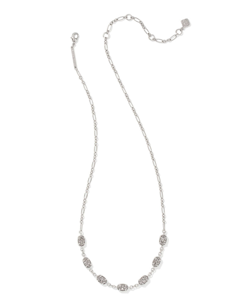 Emilie Strand Neck Rhodium Plat Drusy by Kendra Scott
