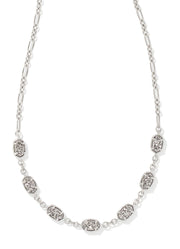 Emilie Strand Neck Rhodium Plat Drusy by Kendra Scott