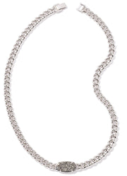 Elisa Chain Neck Rhodium Plat Drusy by Kendra Scott