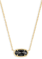 Elisa Sht Pen Neck Gold Blk by Kendra Scott