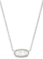 Elisa Sht Pen Neck Rhodium Ivy Mop by Kendra Scott