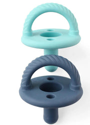 Pacificer Set Robins Egg Blue Navy Cables by Itzy Ritzy