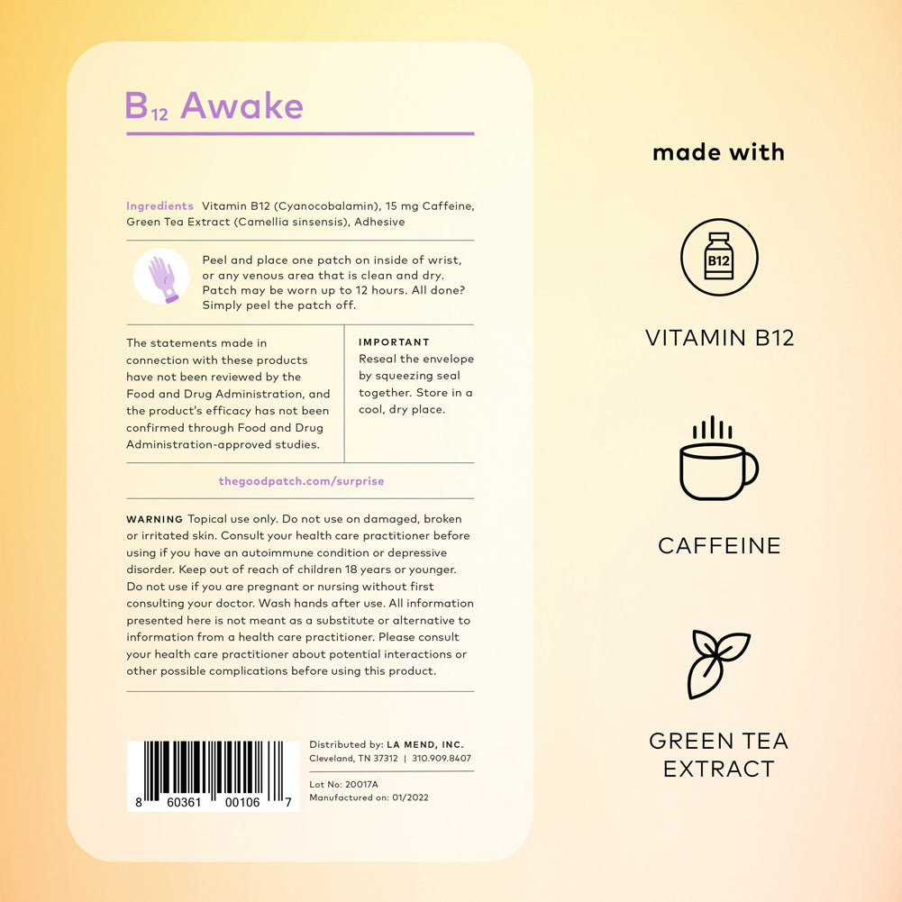 Plant Infused B12 Awake Case Pack by The Good Patch
