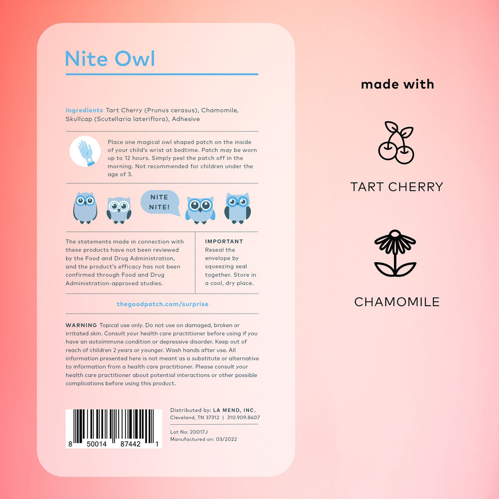 Plant Infused Nite Owl Patch Case Pack by The Good Patch