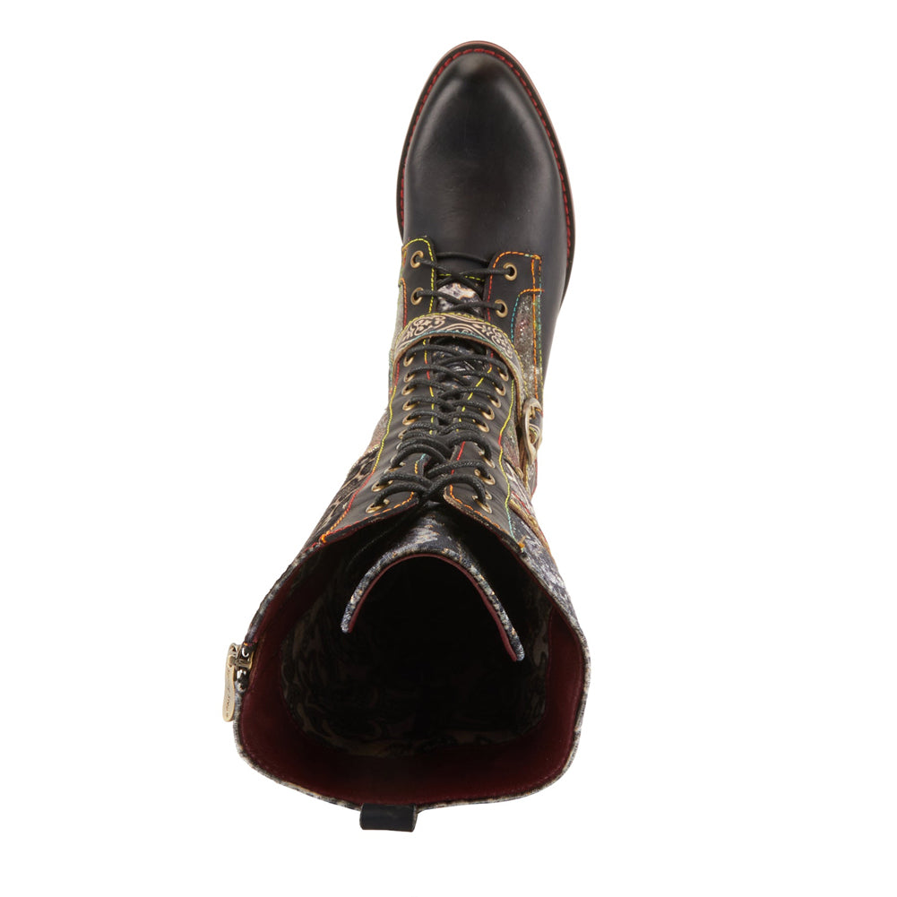 Vaneyck in Black Multi Leather by L'Artiste