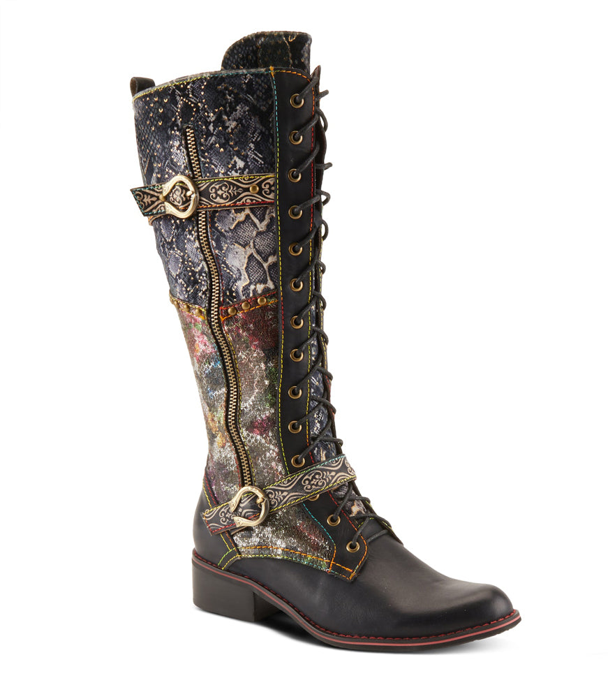 Vaneyck in Black Multi Leather by L'Artiste
