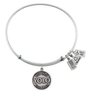 You Only Live Once Bangle in Silver by Wind & Fire