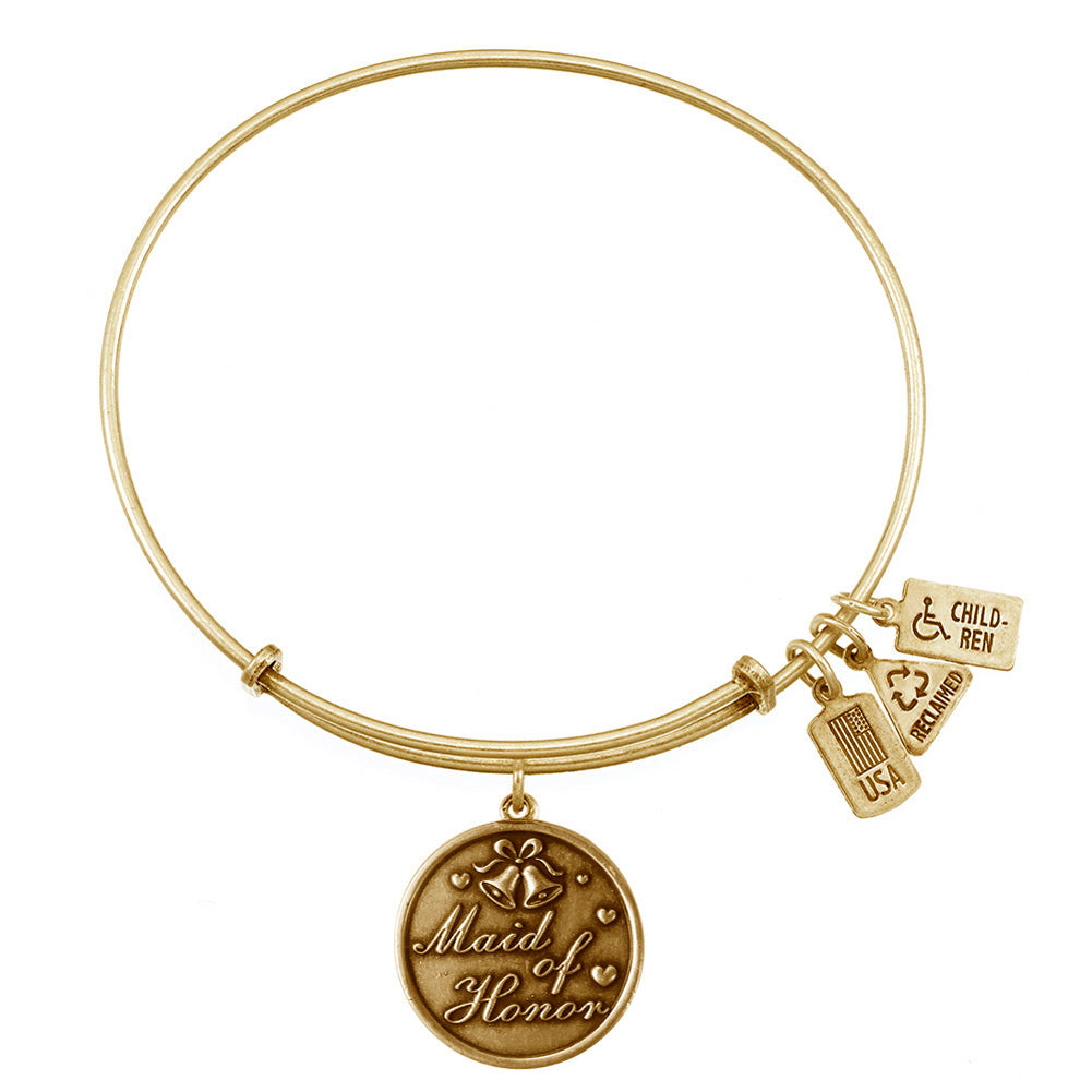Maid of Honor Bangle in Gold by Wind & Fire