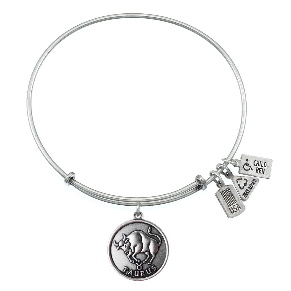 Taurus Bangle in Silver by Wind & Fire