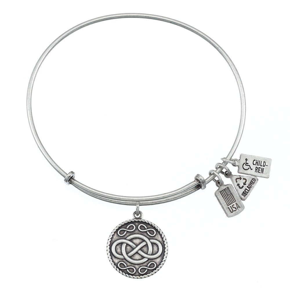 Infinity Bangle in Silver by Wind & Fire