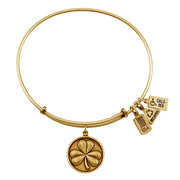Shamrock Bangle in Gold by Wind & Fire