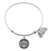 YOLO Bangle in Silver by Wind & Fire
