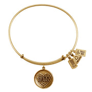 Sweet Heart Bangle in Gold by Wind & Fire