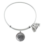 Sweet Heart Bangle in Silver by Wind & Fire