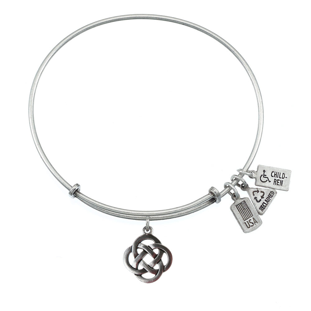 Celtic Knot 3D Charm Bangle by Wind & Fire