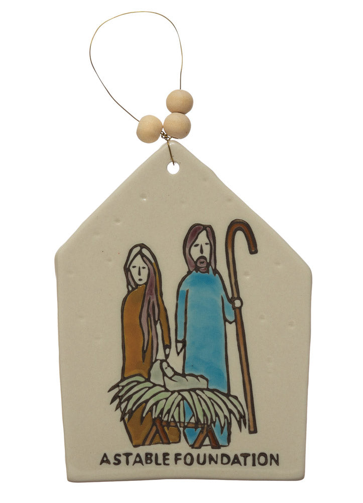 Stoneware Nativity Ornament by Creative Co-op