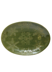 Oval Debossed Platter by Creative Co-op