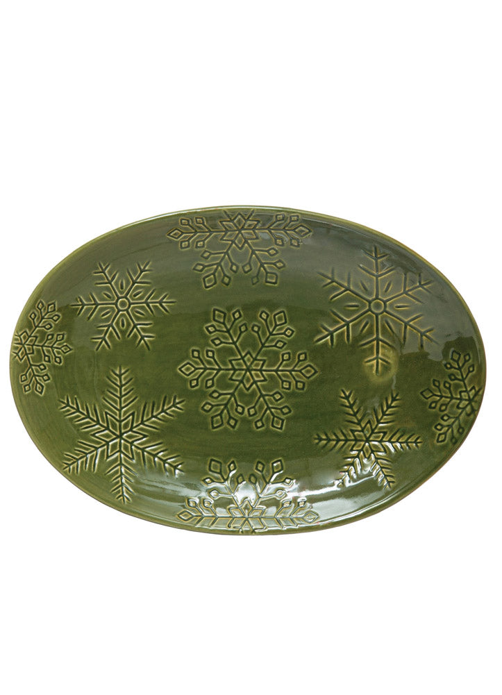 Oval Debossed Platter by Creative Co-op